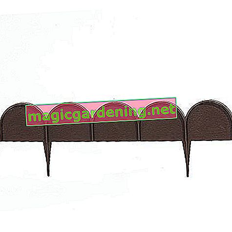 Rubnik travnjaka ograde, palisada ruba kreveta 10 m u smeđoj boji